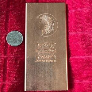 One pound. 999 Fine Copper bar